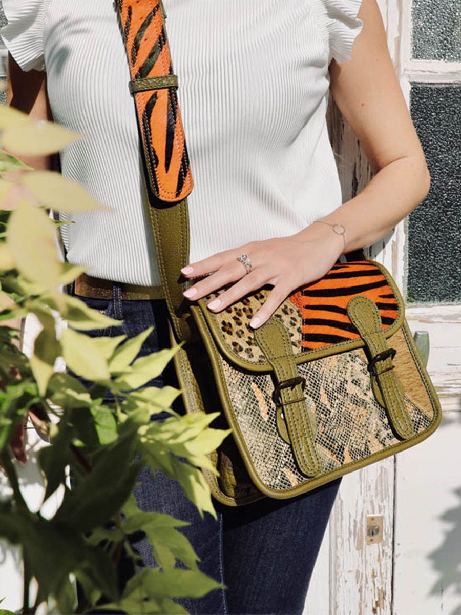 foto-portafoglio-borsa-a-tramonto-in-pelle-donna-arancione-verde-lasacoche-s-chimere-arancione-kaki-paul-marius-m02s10-ch-o-k