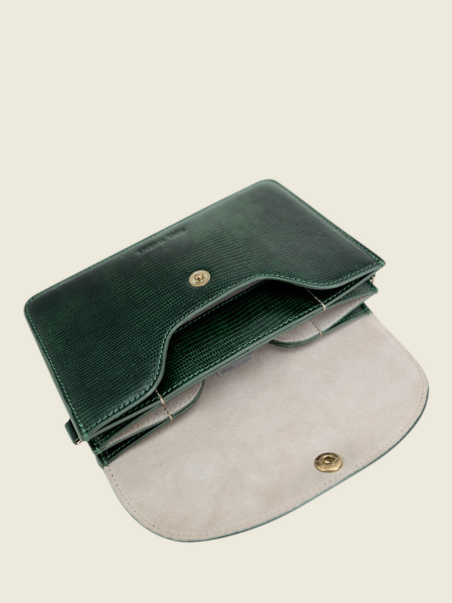 foto-vista-interna-borsa-pochette-in-pelle-verde-bertille-1960-paul-marius-w44-l-dg