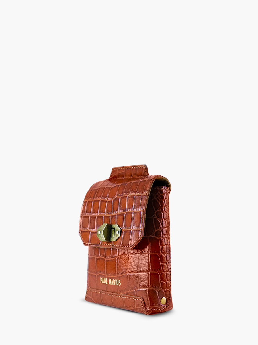 foto-vista-laterale-borsa-telefono-in-pelle-donna-agathe-alligator-marrone-paul-marius-m70-a-l