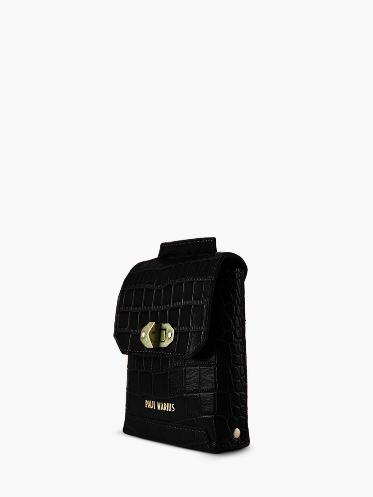 foto-vista-laterale-borsa-telefono-in-pelle-donna-agathe-alligator-nero-paul-marius-m70-a-b