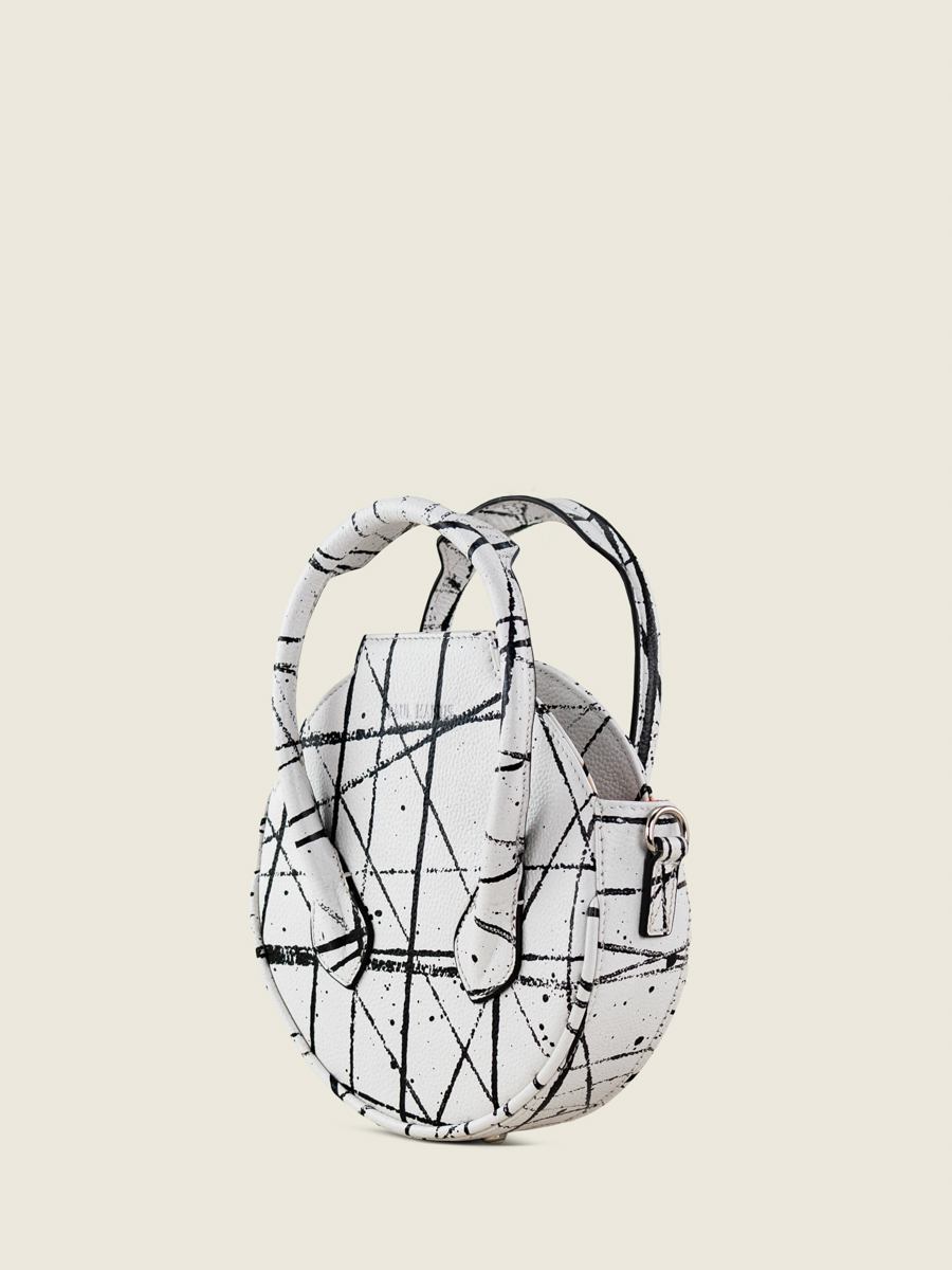 borsa-a-mano-in-pelle-bianca-nera-arancione-aline-arty-01-vista-frontale-w34-art1-b-w