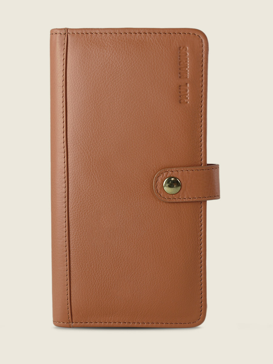 foto-vista-frontale-portafoglio-in-pelle-marrone-charlotte-n2-art-deco-Caramello-paul-marius-m67-ad-ca