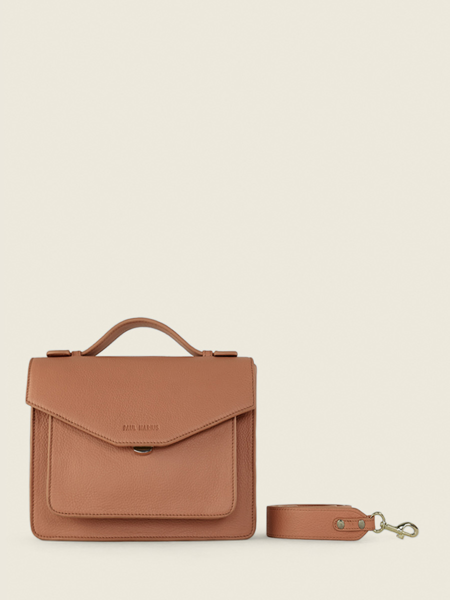 foto-vista-frontale-borsa-a-mano-in-pelle-marrone-simone-art-deco-caramel-paul-marius-w33-ad-ca