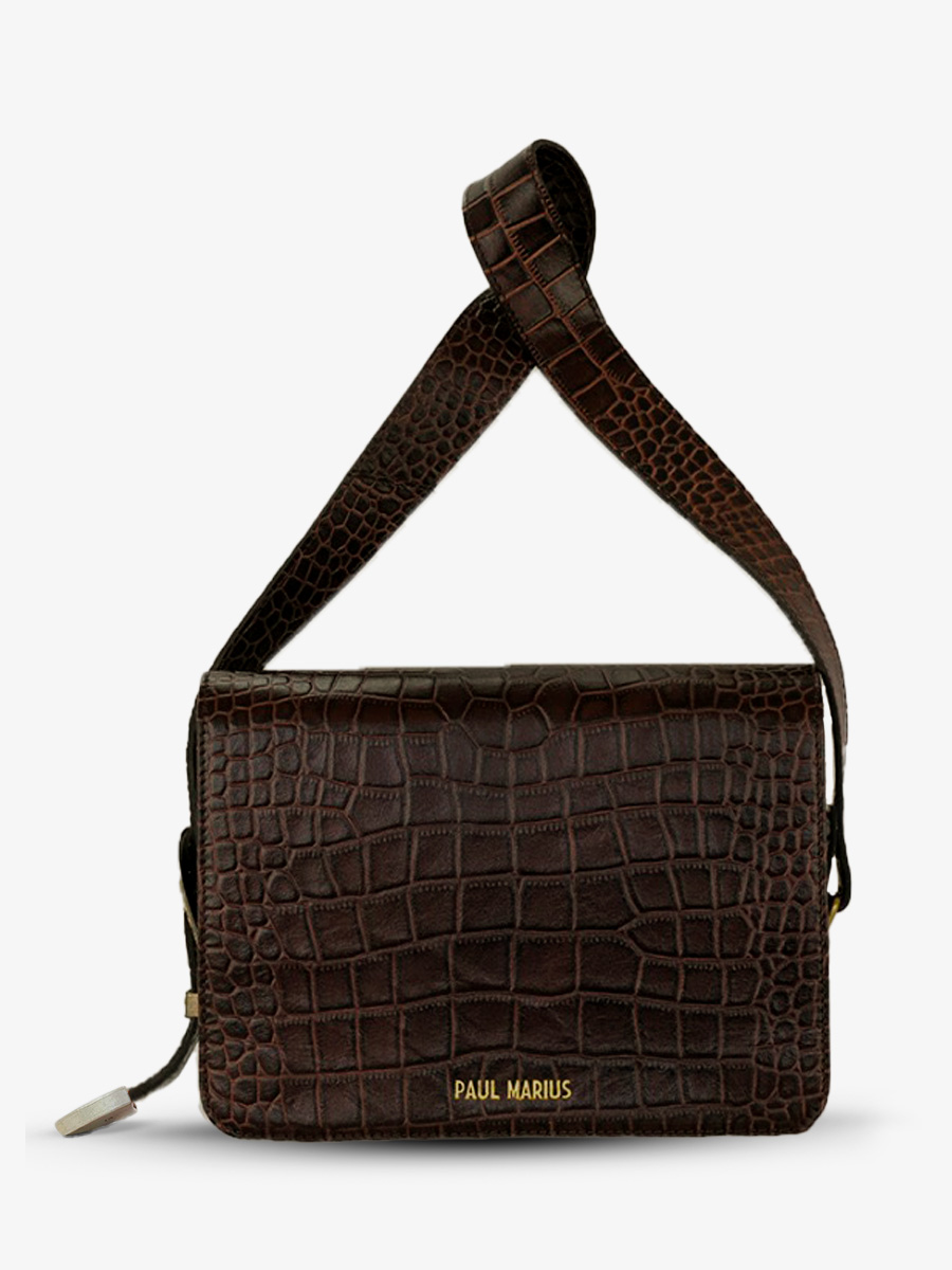 foto-vista-frontale-borsa-a-tramonto-in-pelle-donna-lebaguette-alligator-marrone-paul-marius-w29-a-db