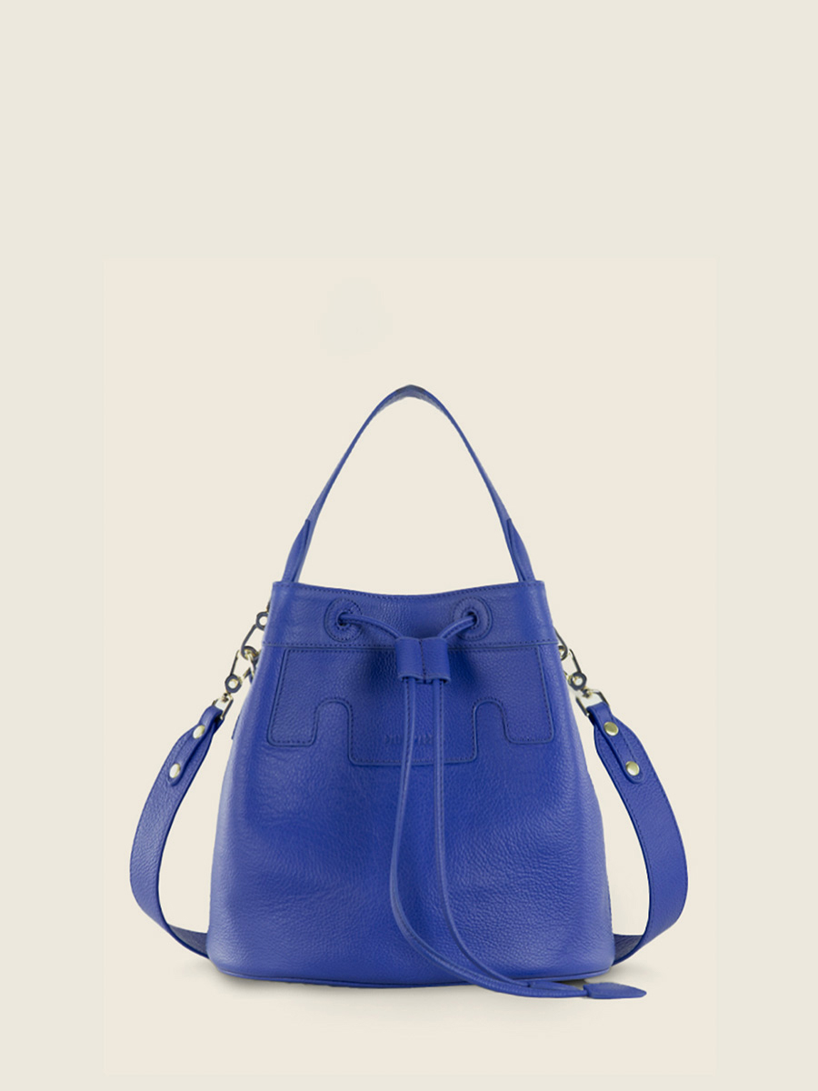 foto-vista-frontale-borsa-a-secchiello-in-pelle-blu-capucine-azur-blu-roi-paul-marius-w39-az-blu