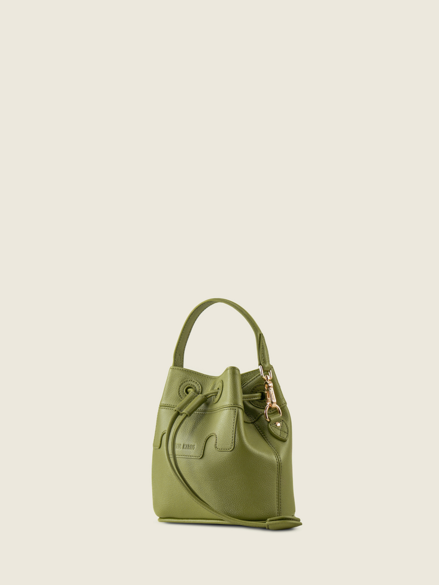 mini-borsa-a-secchiello-in-pelle-capucine-xs-verde-oliva-vista-laterale-w39xs-gr-o