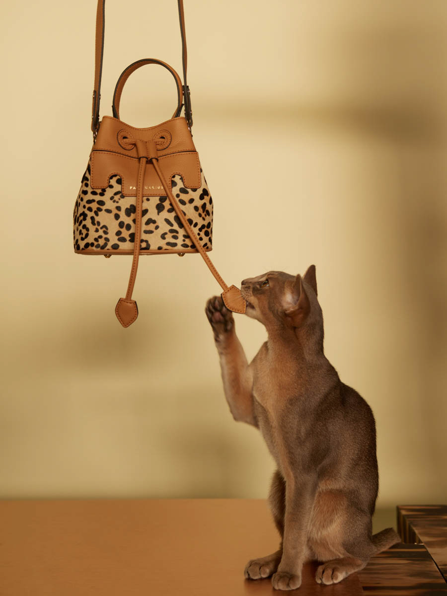 mini-borsa-a-secchiello-in-pelle-Capucine XS-leopard-beige-vista-da-lontano-W39XS BEI