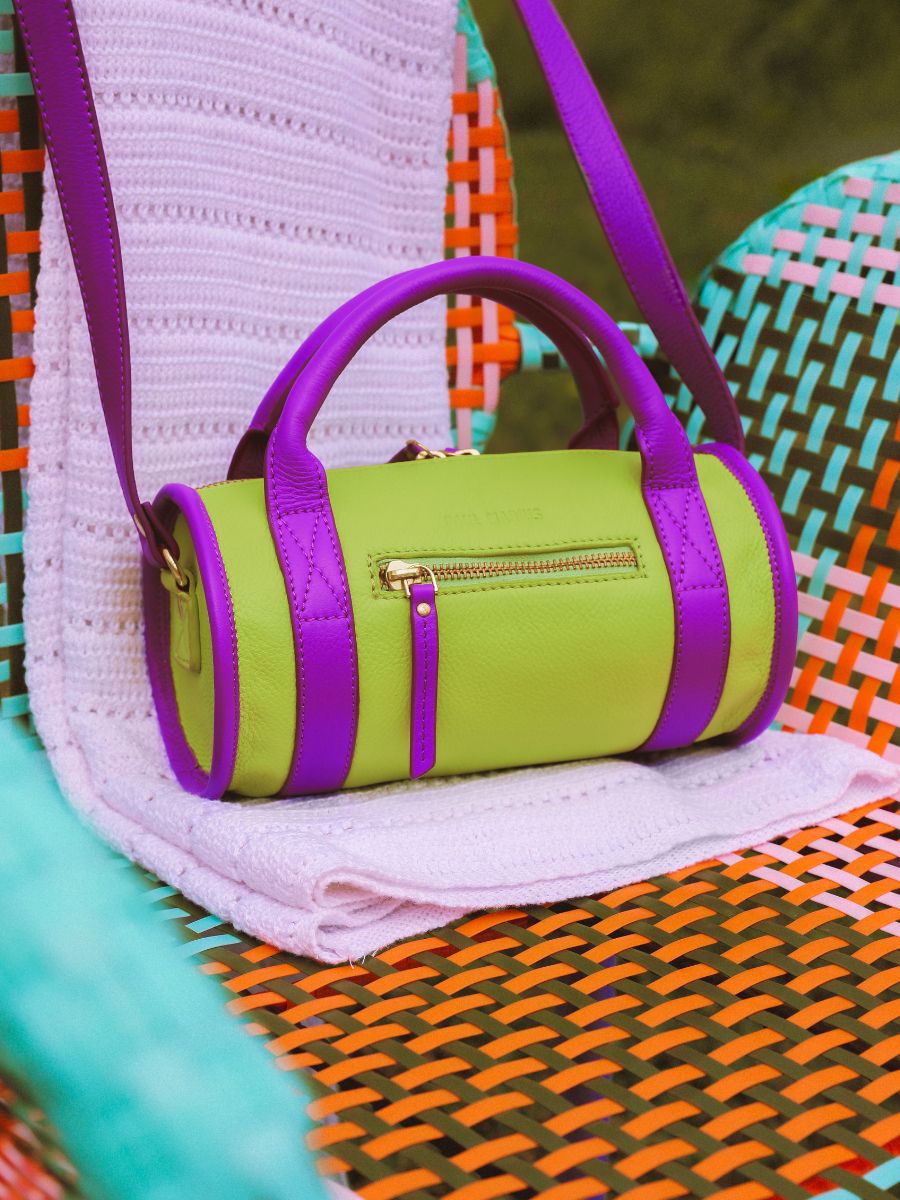 foto-vista-frontale-mini-borsa-a-mano-in-pelle-verde-viola-charlie-sorbet-mela-ribes-nero-paul-marius-w30-sb-lgr-p