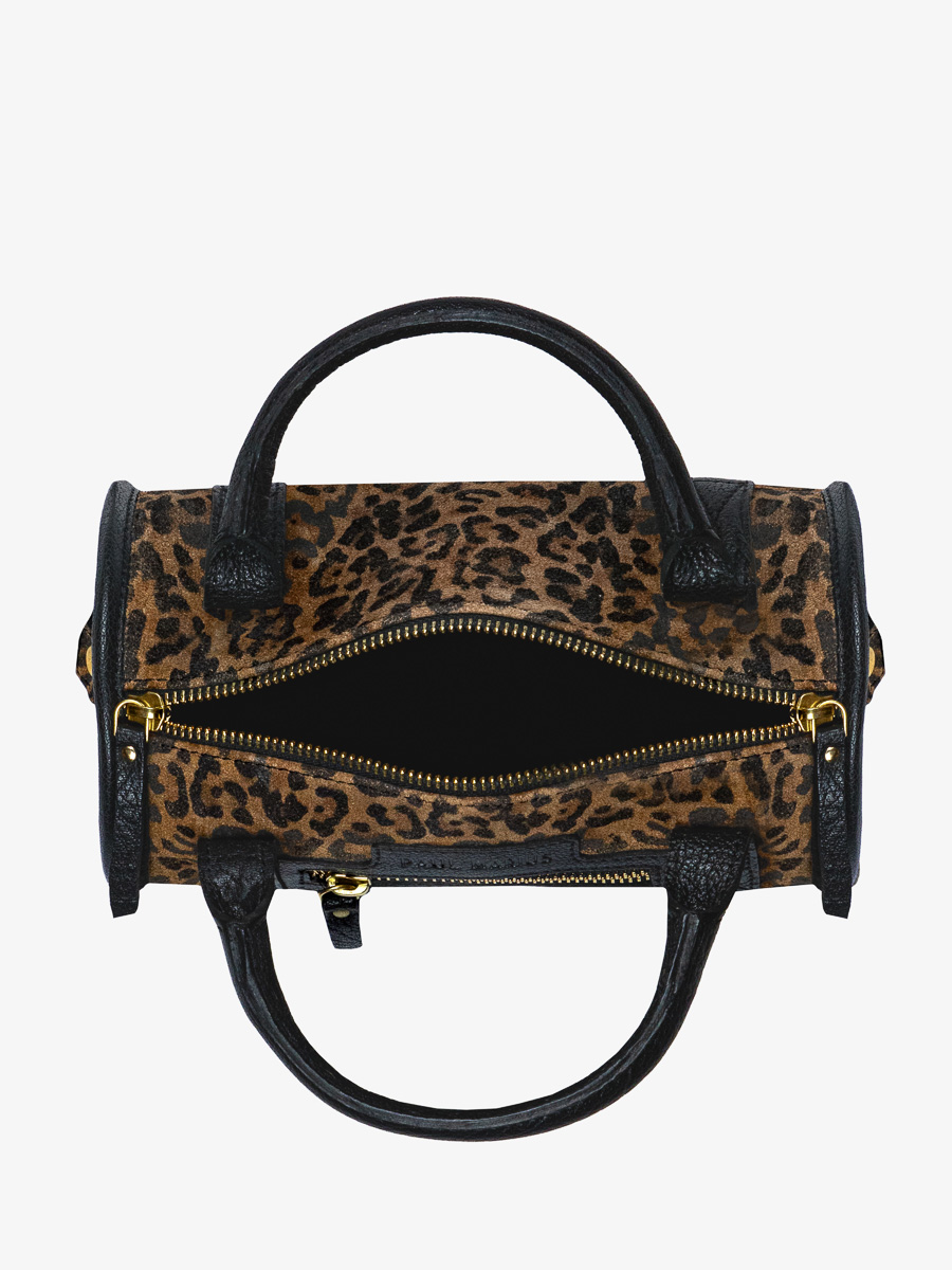 borsa a tracolla charlie leopard nera vista interna w30 lp b
