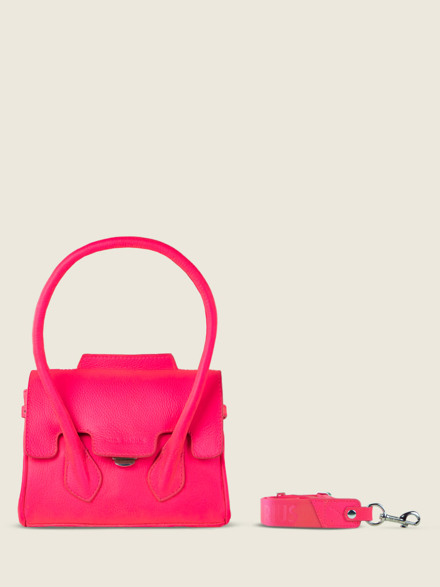foto-vista-frontale-mini-borsa-a-mano-in-pelle-rosa-colette-xs-neon-paul-marius-w28xs-ne-pi