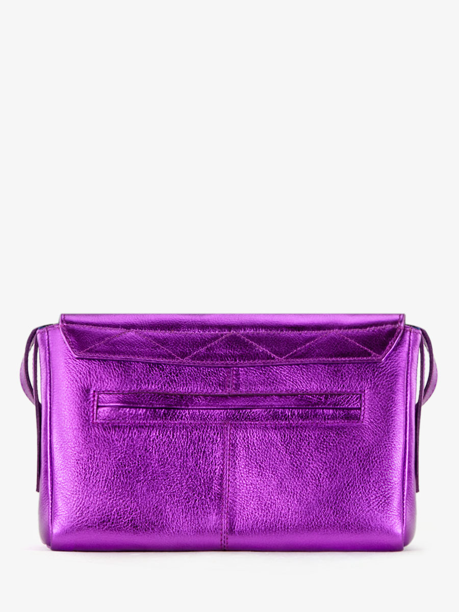 foto-vista-dietro-borsa-a-tramoggia-in-pelle-viola-metallizzata-diane-s-bonbon-paul-marius-w35s-m-p