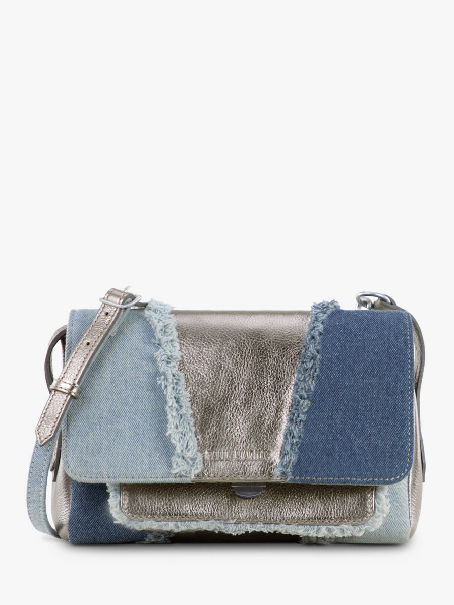 foto-vista-frontale-borsa-a-tramonto-in-denim-argento-diane-s-denim-acier-paul-marius-w35-gm-denim