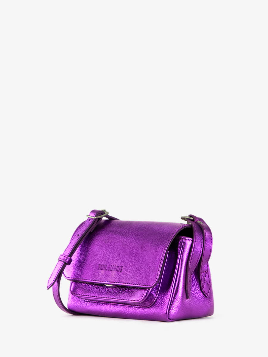 foto-vista-lato-mini-borsa-a-tramonto-in-pelle-viola-metallizzata-diane-xs-bonbon-paul-marius-w35xs-m-p