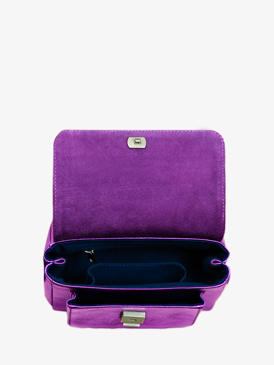 foto-vista-interna-mini-borsa-a-tramonto-in-pelle-viola-metallizzata-diane-xs-bonbon-paul-marius-w35xs-m-p