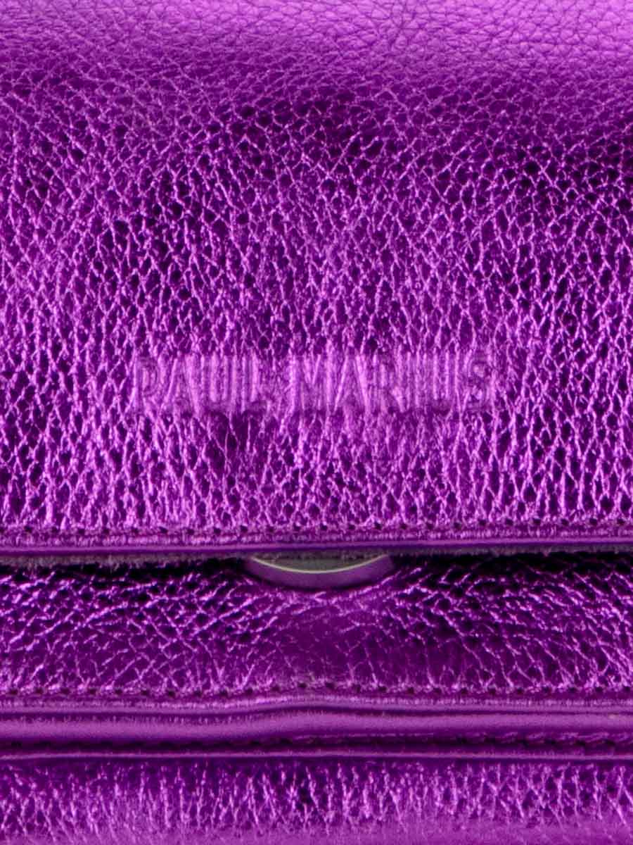 foto-vista-zoom-materiale-mini-borsa-a-tracolma-in-pelle-viola-metallizzata-diane-xs-bonbon-paul-marius-w35xs-m-p