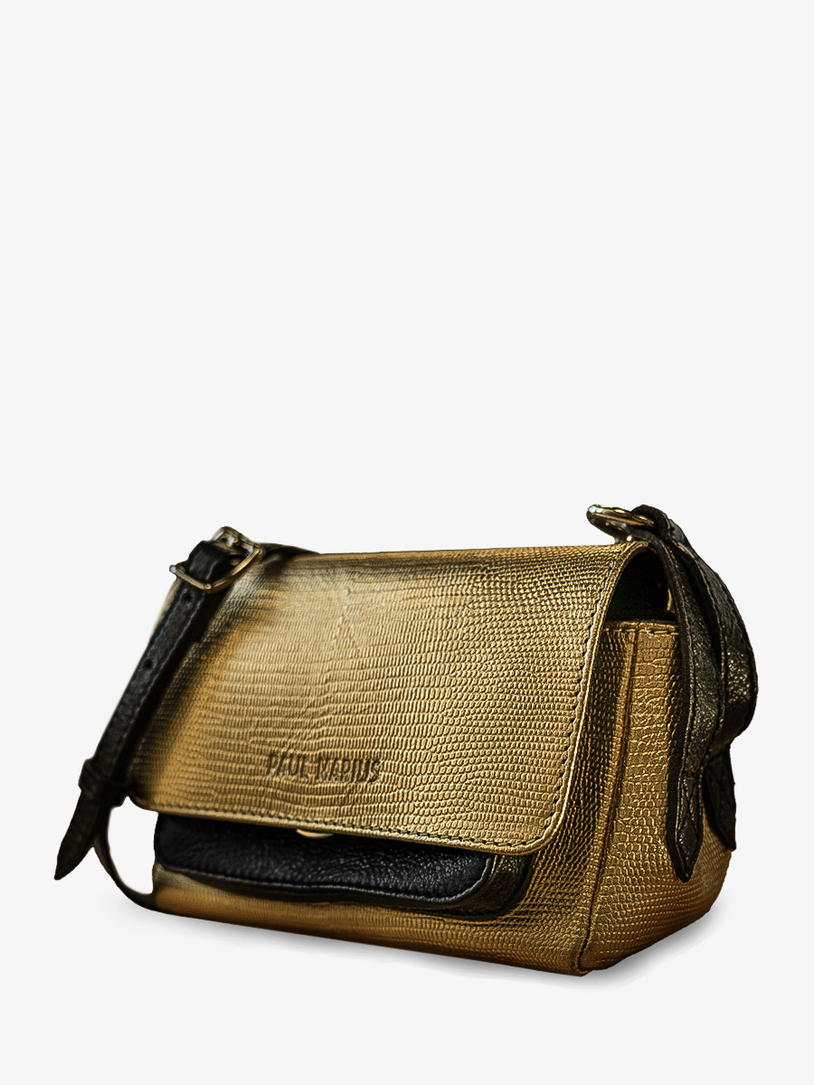foto-vista-laterale-borsa-a-tramoggia-in-pelle-dorata-nera-diane-xs-oro-nero-paul-marius-w35xs-l-g-b