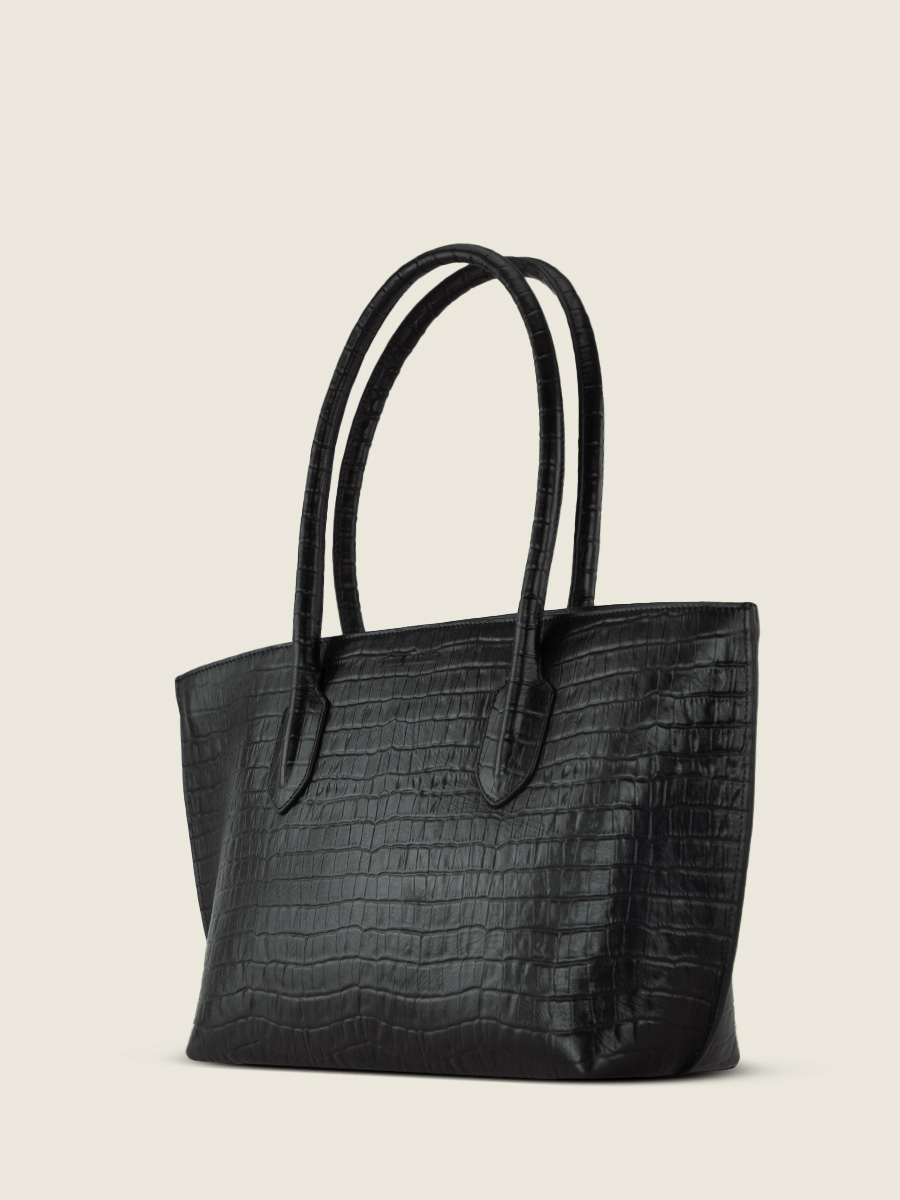 foto-vista-lato-borsa-tote-in-pelle-nera-donna-edith-heritage-nero-corvino-paul-marius-w49-cr-b