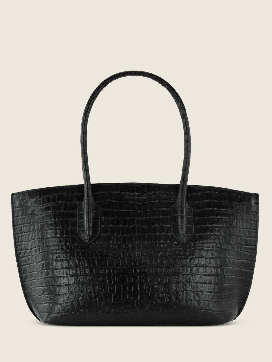 foto-vista-frontale-borsa-tote-in-pelle-nera-donna-edith-heritage-nero-corvino-paul-marius-w49-cr-b