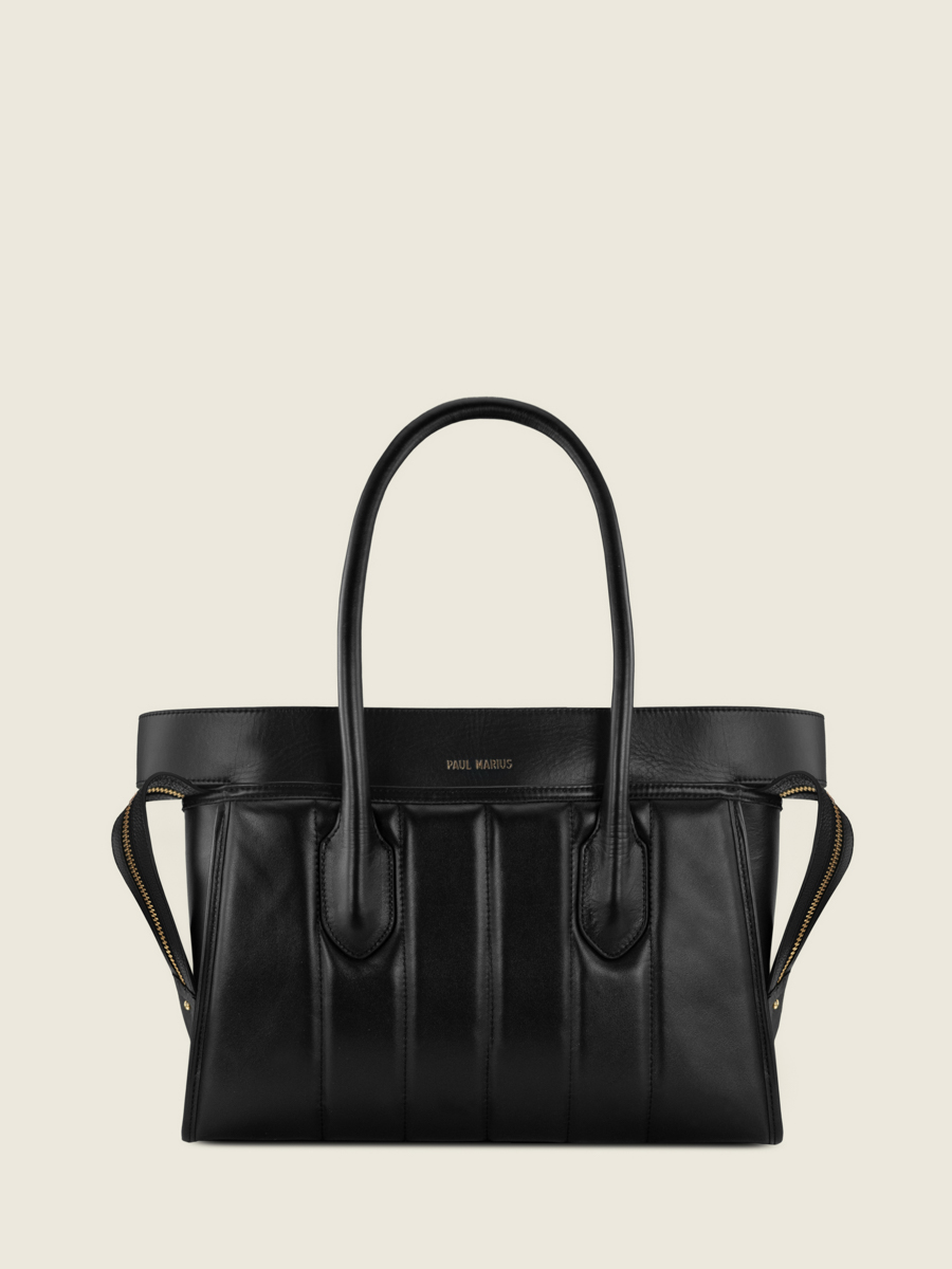 borsa da viaggio borsa a mano trapuntata eros selleria nera vista frontale w52m-mat-s-b