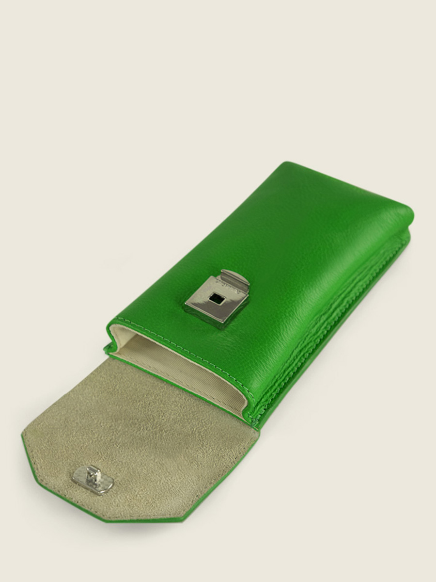 foto-vista-interna-borsa-telefono-in-pelle-verde-eva-neon-verde-paul-marius-m71-ne-gr