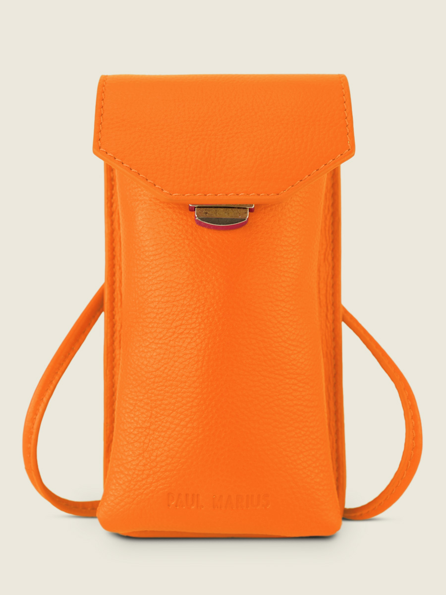 foto-vista-lato-borsa-telefono-in-pelle-arancione-eva-sorbet-mangue-paul-marius-m71-sb-o