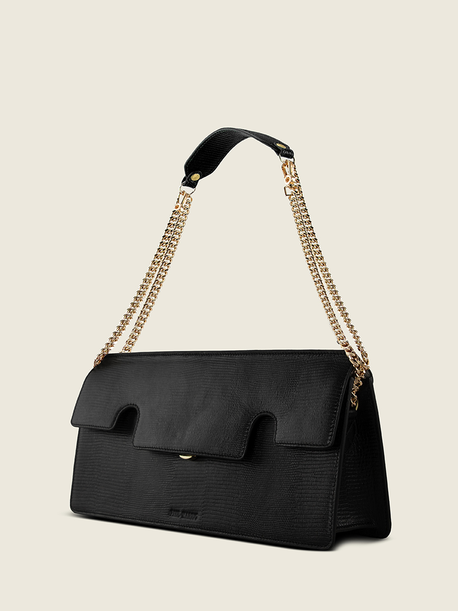 foto-vista-dietro-borsa-baguette-in-pelle-nera-corvino-gabrielle-ultra-long-1960-paul-marius-w42l-l-b