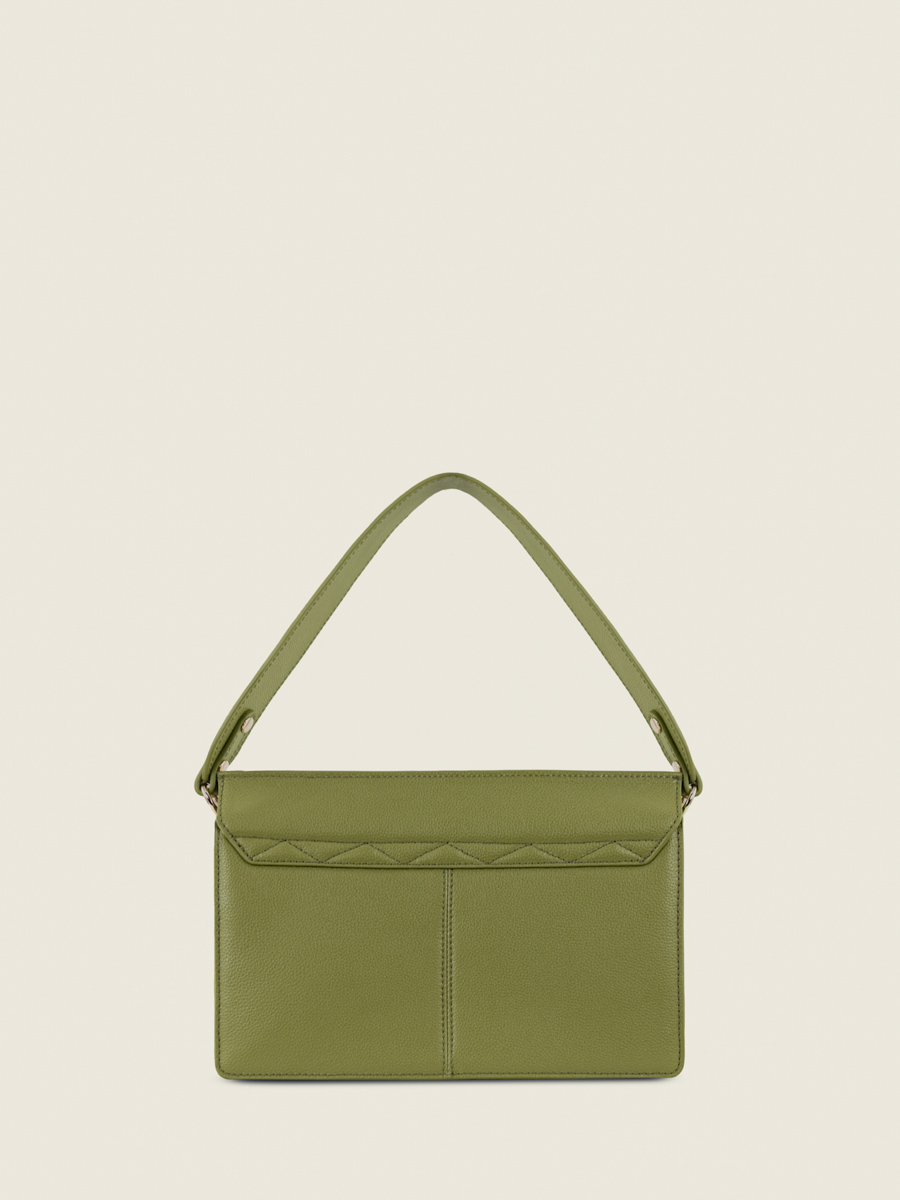 borsa-baguette-in-pelle-gabrielle-verde-oliva-vista-posteriore-w42-gr-o