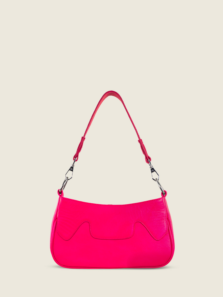 foto-vista-dietro-borsa-a-mezzaluna-in-pelle-rosa-garance-neon-paul-marius-w40-ne-pi