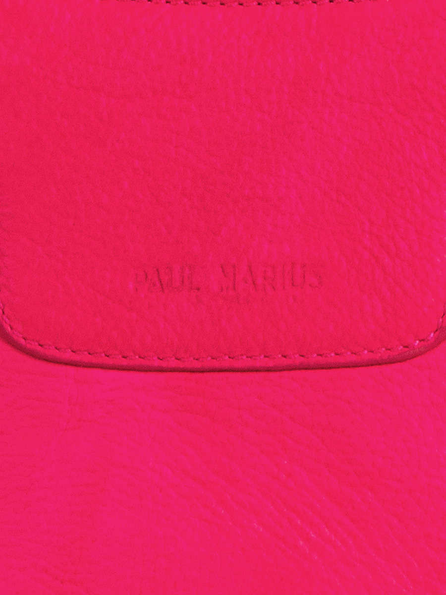 foto-vista-zoom-materiale-borsa-a-mezzaluna-in-pelle-rosa-garance-neon-paul-marius-w40-ne-pi