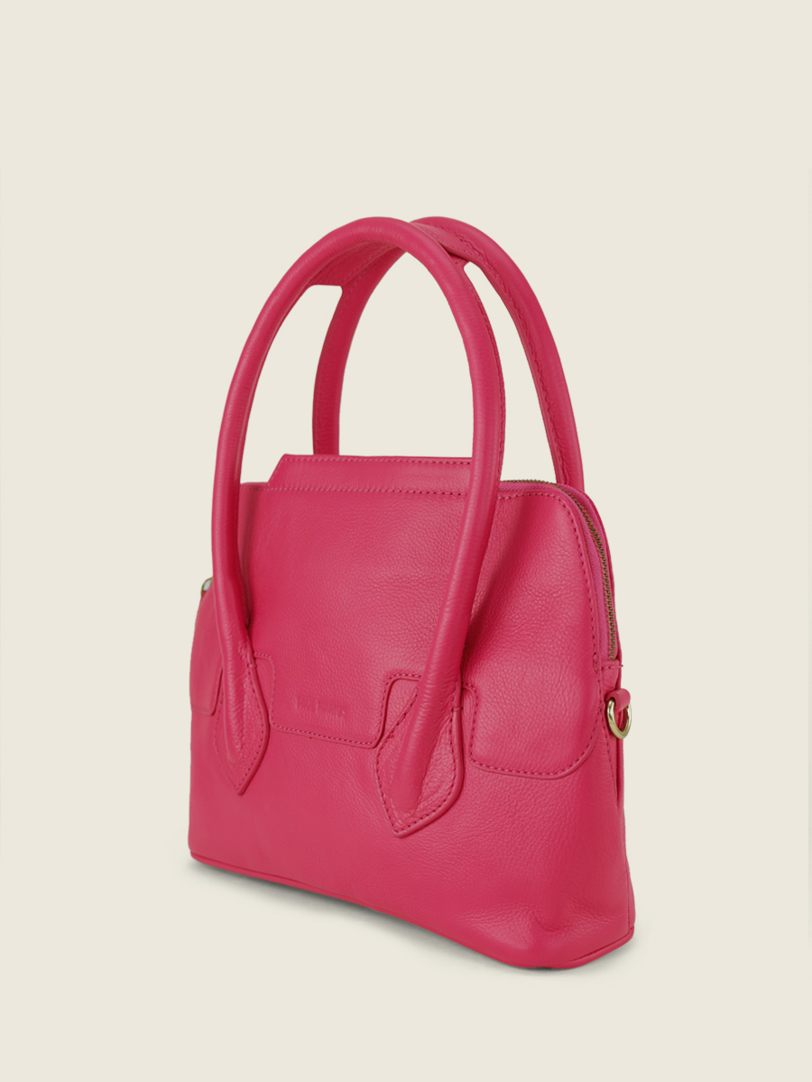 foto-vista-lato-borsa-a-mano-in-pelle-rosa-gisele-s-sorbet-framboise-paul-marius-w32s-sb-pi