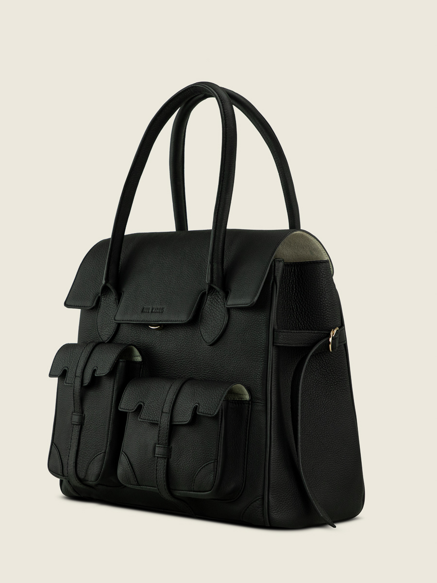 borsa-da-viaggio-james-nero-carbone-vista-laterale-W53 BM B-KH