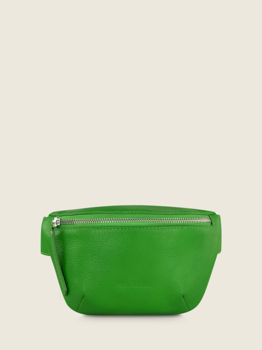 foto-vista-frontale-marsupio-in-pelle-verde-labanane-xs-neon-paul-marius-m503xs-ne-gr