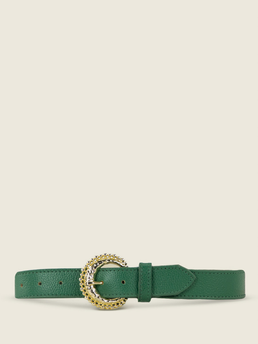 foto-vista-laterale-cintura-in-pelle-verde-laceinture-luna-azur-vert-imperial-paul-marius-lb-115-az-gr