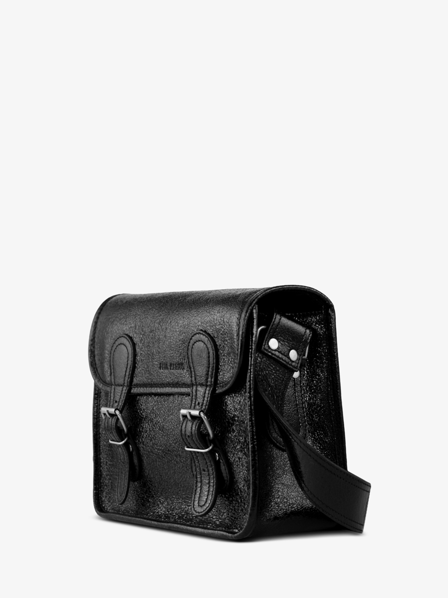 borsa a tracolla nera scintillante lasacoche s eclipse vista laterale m02s10 m b