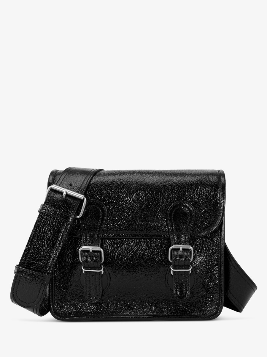 borsa a tracolla nera scintillante lasacoche s eclipse vista frontale m02s10 m b