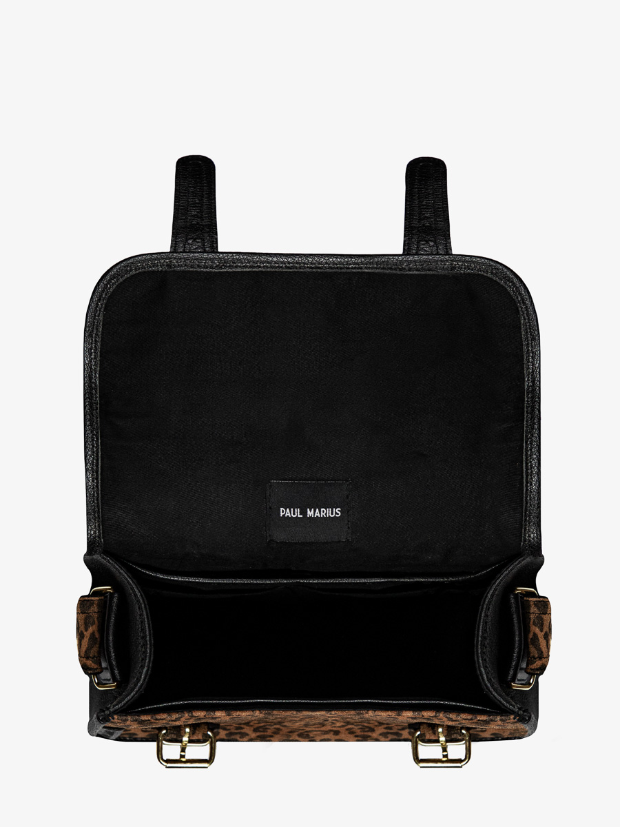 borsa a tracolla lasacoche s leopard nero vista interna m02s10 lp b