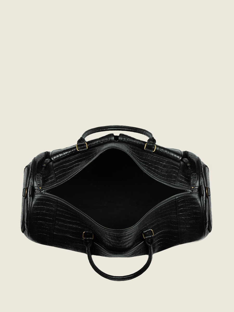 foto-vista-borsa-da-viaggio-in-pelle-unisex-nera-le48h-heritage-nero-corvino-paul-marius-m107-cr-b