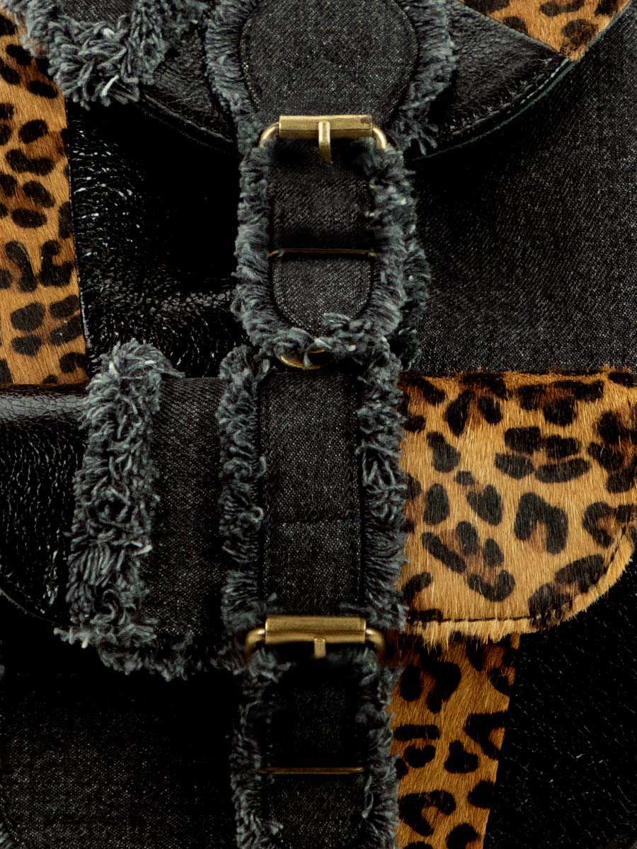 foto-vista-zoom-materiale-borsa-schiena-cuoio-leopardo-nero-lebaroudeur-chimere-denim-nero-paul-marius-m40-ch-b-denim