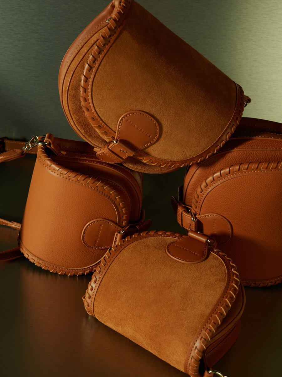 borsa a tracolla in pelle Lebobo naturale vista interna w61s-l