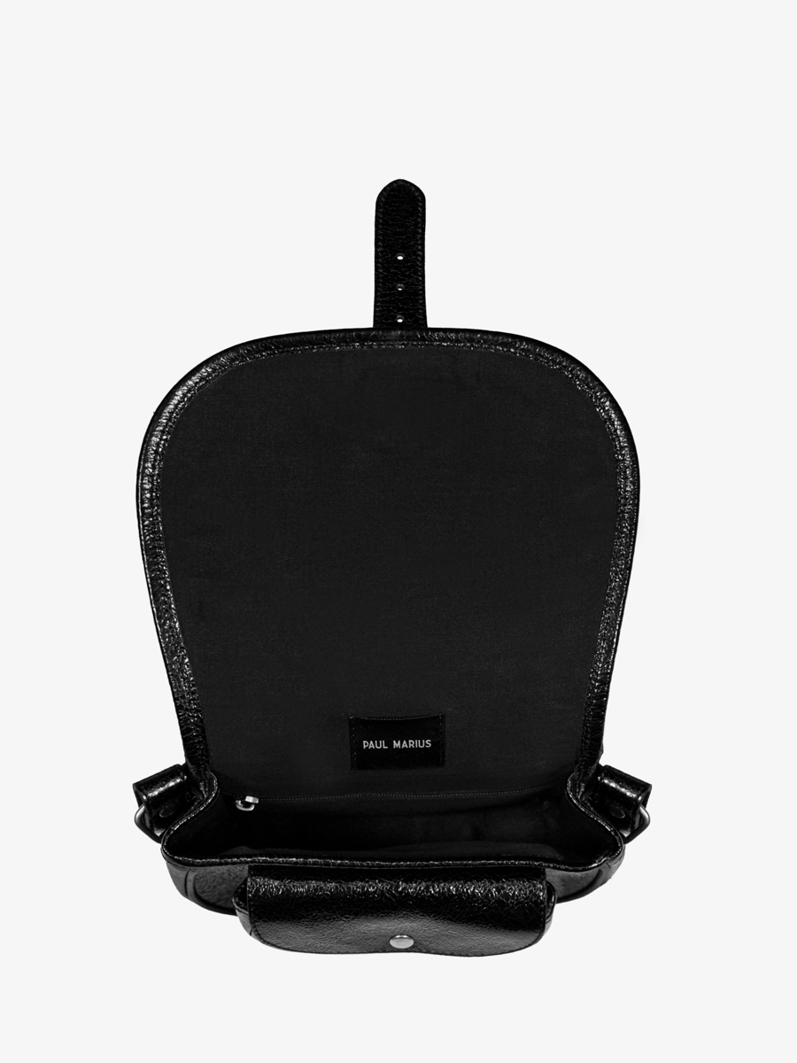 borsa a tracolla nera scintillante Lebohemien Eclipse vista interna m44 m b