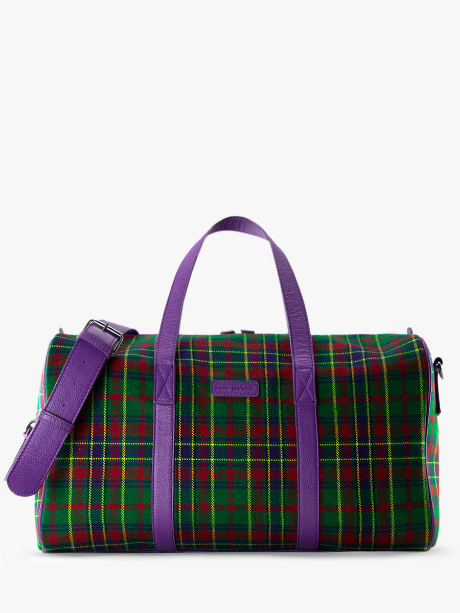 foto-vista-frontale-borsa-da-viaggio-in-tessuto-tartan-lecabine-versus-paul-marius-m103-sco-gr-p