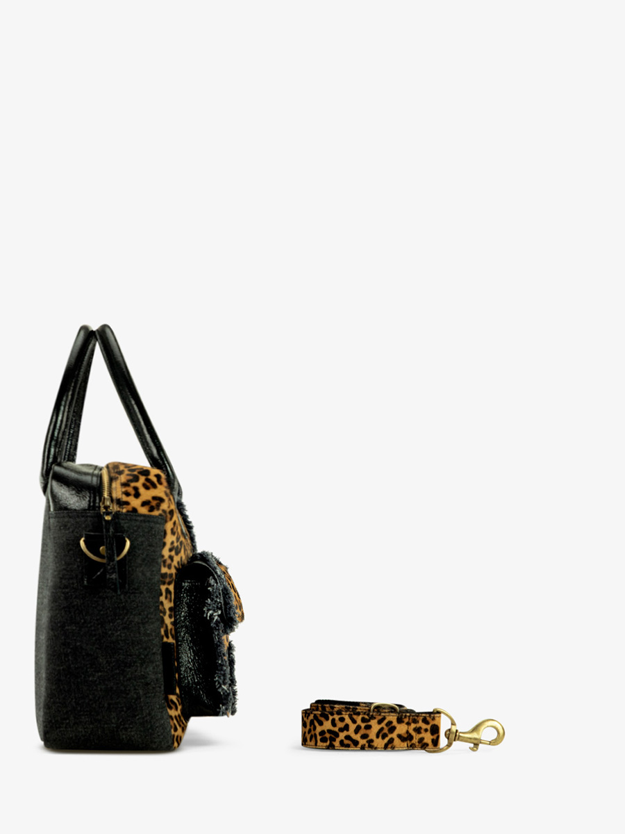 foto-vista-lato-borsa-mano-in-pelle-nera-leopardata-ledandy-s-chimere-denim-nera-paul-marius-w04s-ch-b-denim