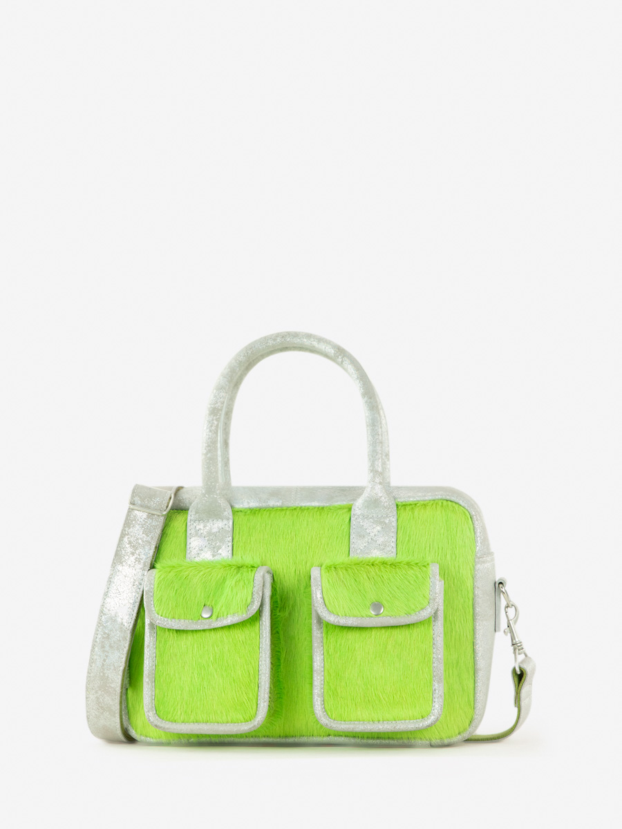 foto-vista-laterale-borsa-a-mano-in-pelle-verde-ledandy-s-creature-verde-acido-paul-marius-w04s-crea-s-gr