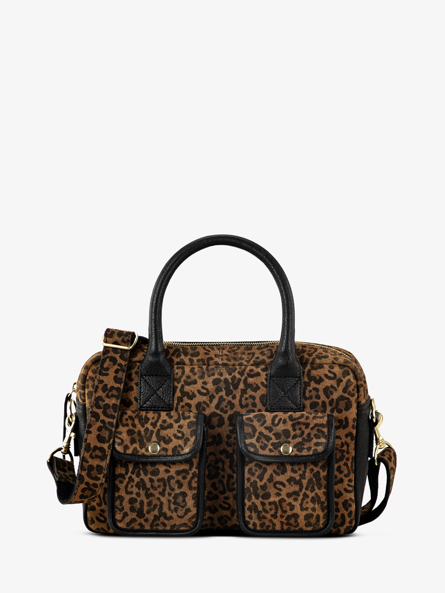 borsa-a-mano-ledandy-s-leopard-nero-vista-frontale-w04s-lp-b