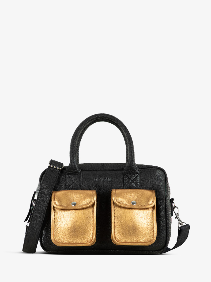 foto-vista-frontale-borsa-a-mano-in-pelle-nera-dorata-ledandy-s-nera-dorata-paul-marius-w04s-b-g