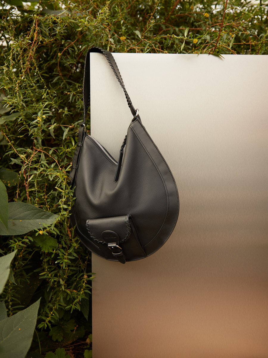 borsa-donna-in-pelle-LeHobo-m-nera-vista-zoom-materiale