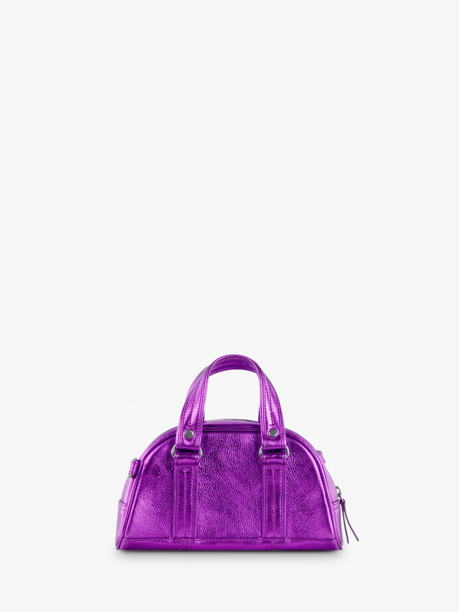 foto-vista-interna-borsa-mano-in-pelle-viola-metallizzata-lemini-bowling-bonbon-paul-marius-w45xs-m-p