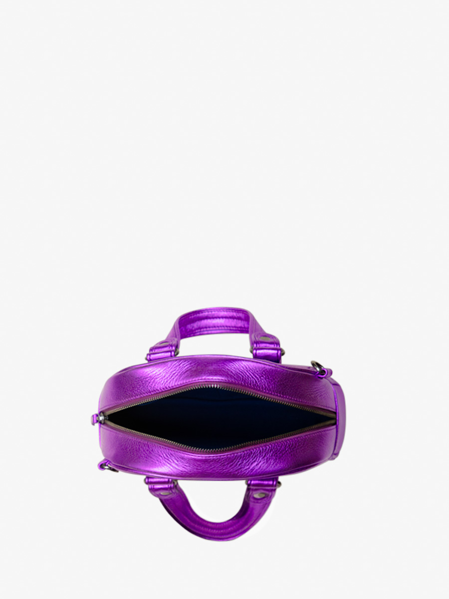 foto-vista-borsa-a-mano-in-pelle-viola-metallizzata-lemini-bowling-bonbon-paul-marius-w45xs-m-p