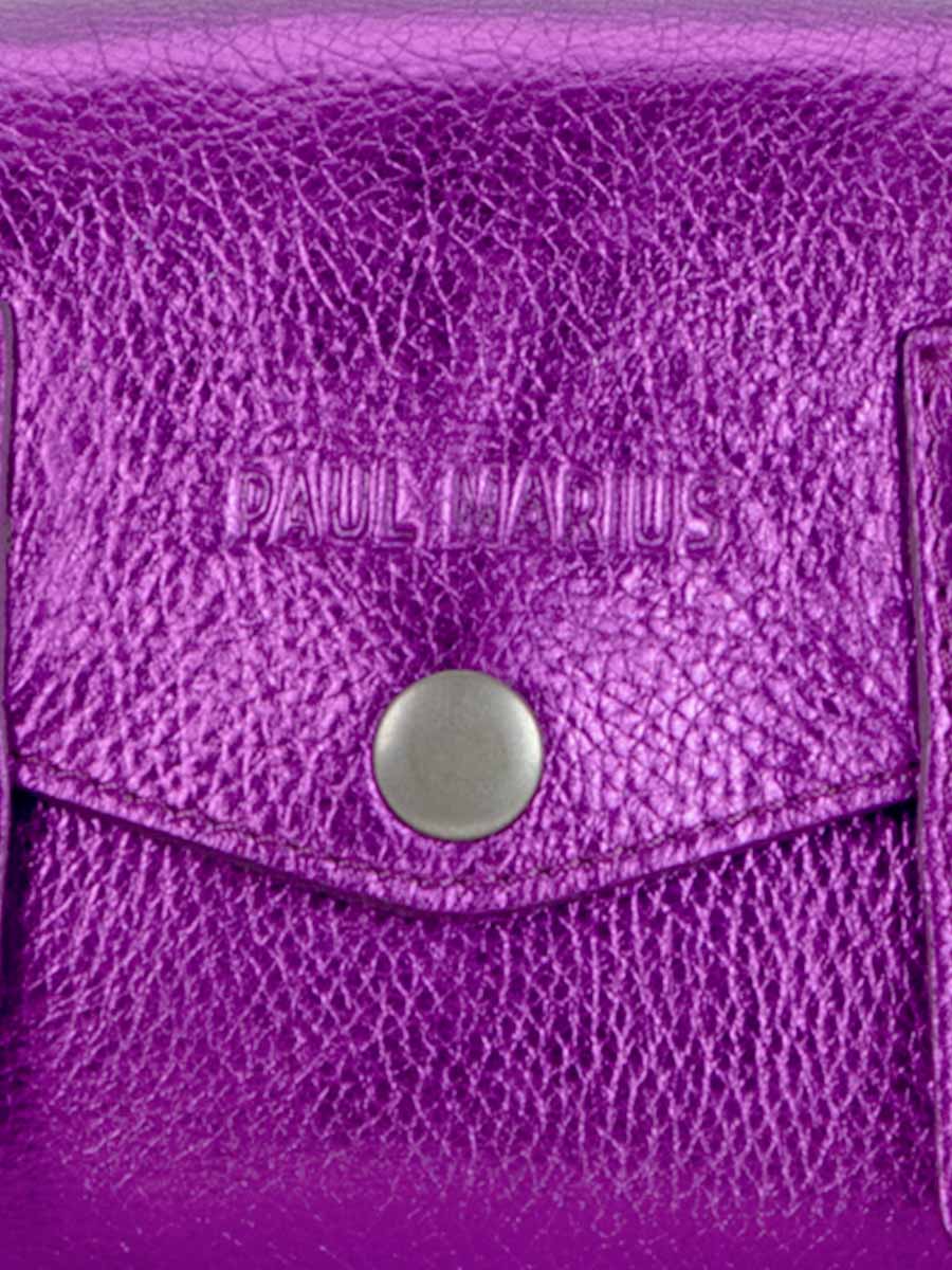 foto-vista-zoom-materiale-borsa-a-tramonto-in-pelle-viola-metallizzata-lemini-indispensable-bonbon-paul-marius-w08s-m-p