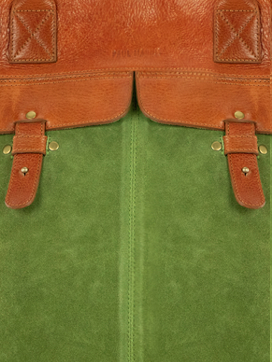 foto-vista-zoom-materiale-borsa-a-secchiello-in-pelle-marrone-kaki-lepilote-nomade-paul-marius-b06-oco-gr